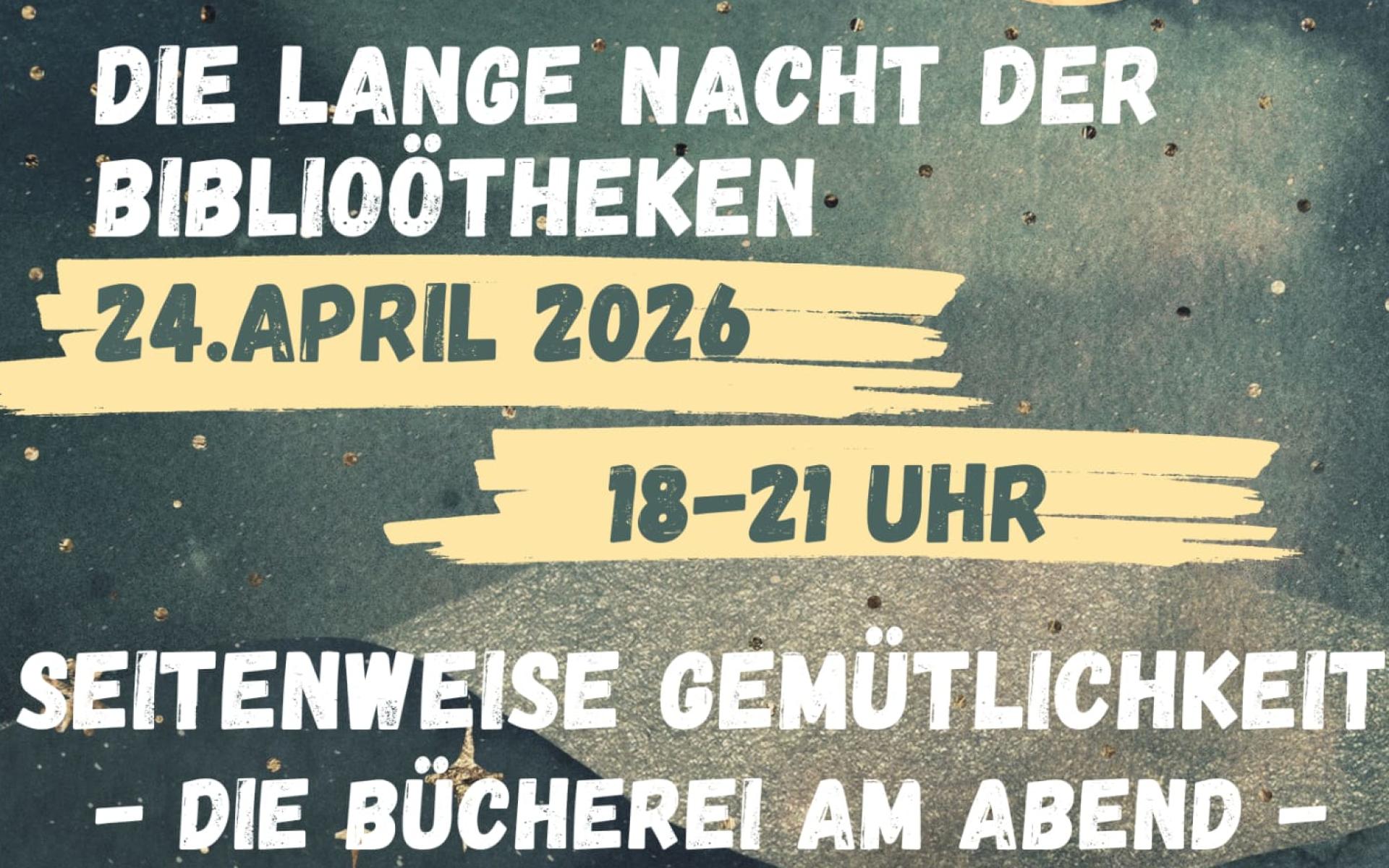 Flyer zur Langen Nacht der Bibliotheken 2016